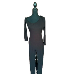 NWT BEST CODY BLACK RIBBED JUMPSUIT ONE LOWER SHOULDER STYLE SZ small